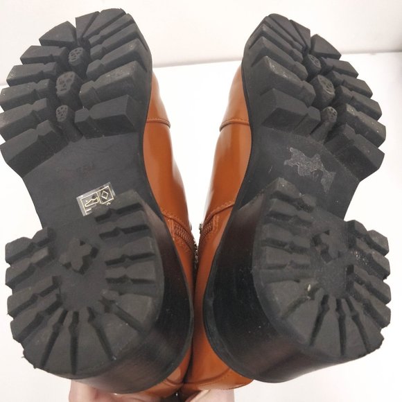 Jeffrey Campbell Czech Brown Combat Boots 7.5 - Picture 7 of 8